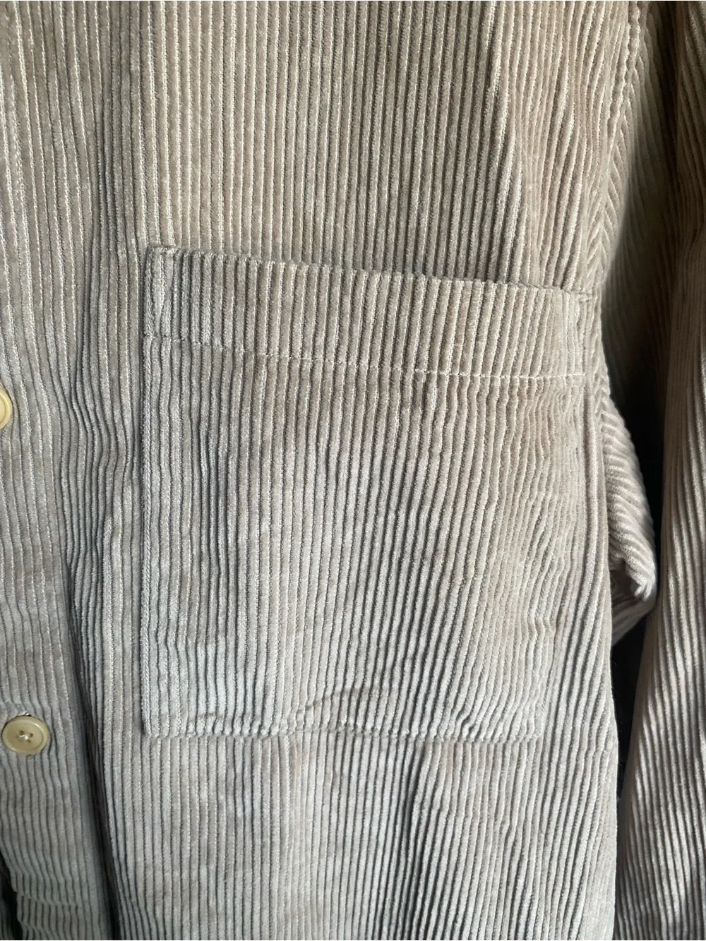 Banana Republic Mens Khaki Corduroy Overshirt Shacket Utility Streetwear Size L
